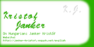 kristof janker business card